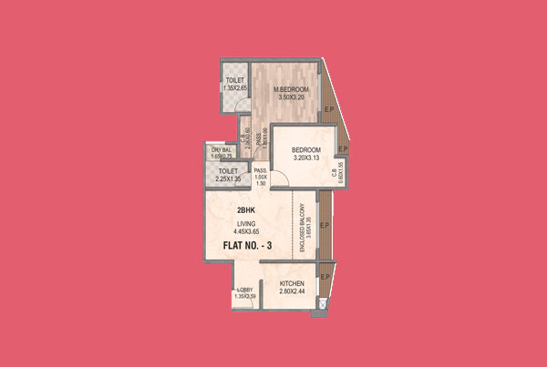 2 BHK PLAN- BRONX