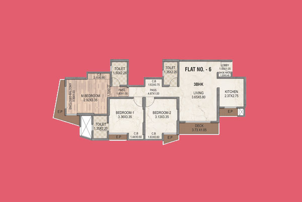 3 BHK PLAN- BRONX