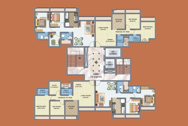 FLOOR PLAN BLDG TYPE A 